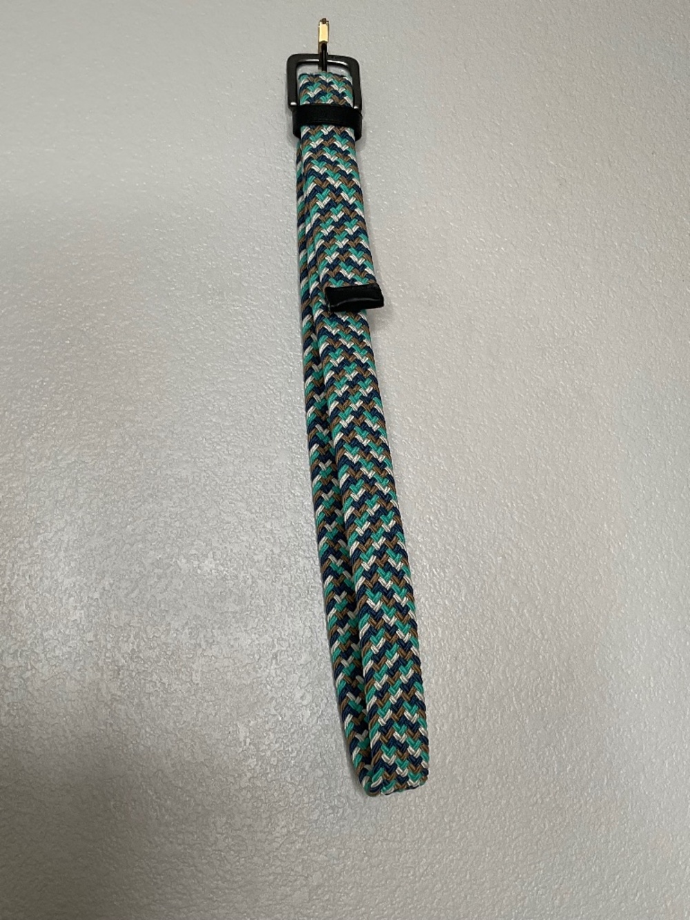 Nike Golfers Belt G Flex belt stretch woven elastic braided with a black buckle
